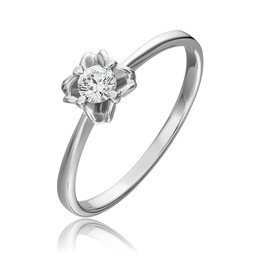 Помолвочное кольцо из белого золота с бриллиантами 01-1591-00-101-1120-30