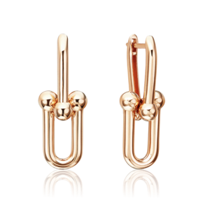 Серьги с английским замком из красного золота