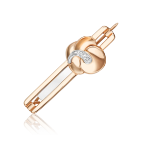 Брошь из комбинированного золота с бриллиантами 04-0271-00-101-1111