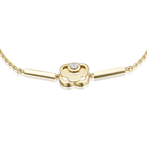 Браслет из комбинированного золота с бриллиантами 05-0745-00-101-1121