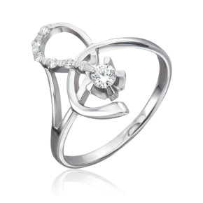 Кольцо из белого золота с бриллиантами 01-0090-00-101-1120-30