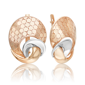 Серьги из комбинированного золота 02-5270-00-000-1111