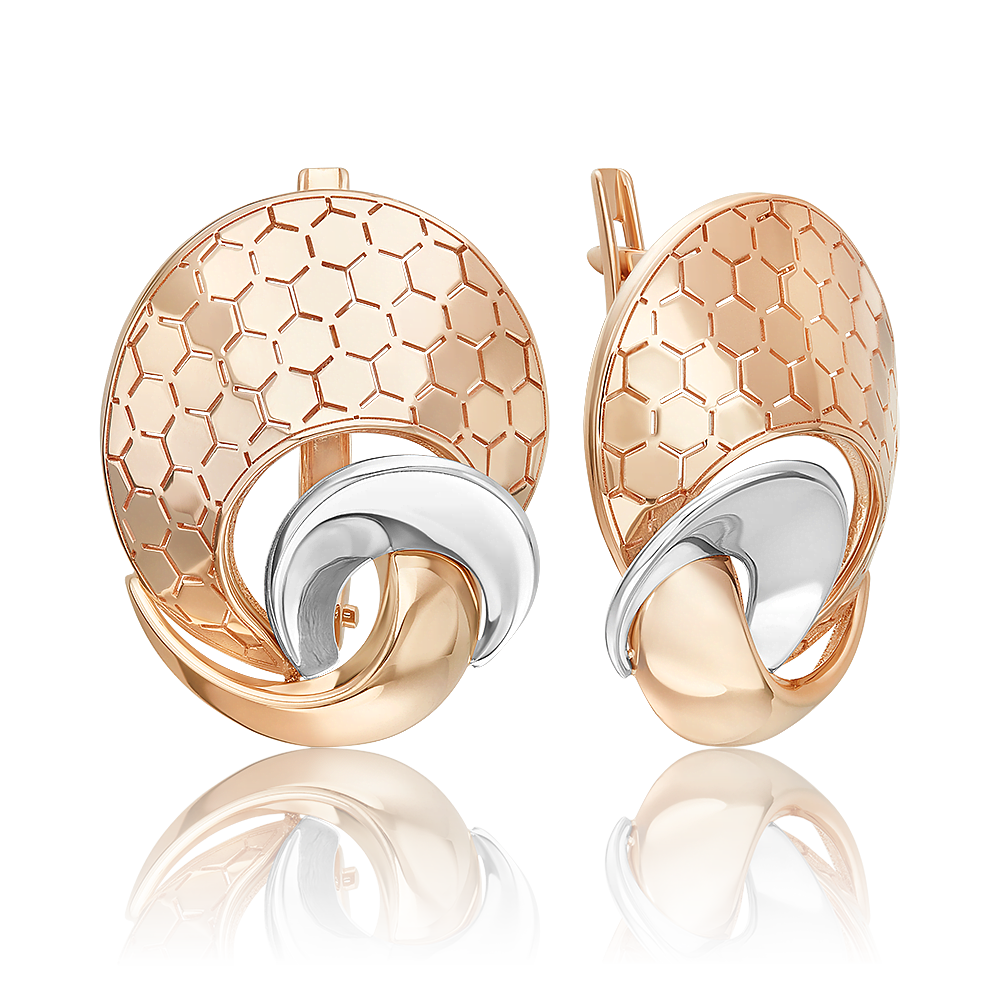 Серьги из комбинированного золота 02-5270-00-000-1111
