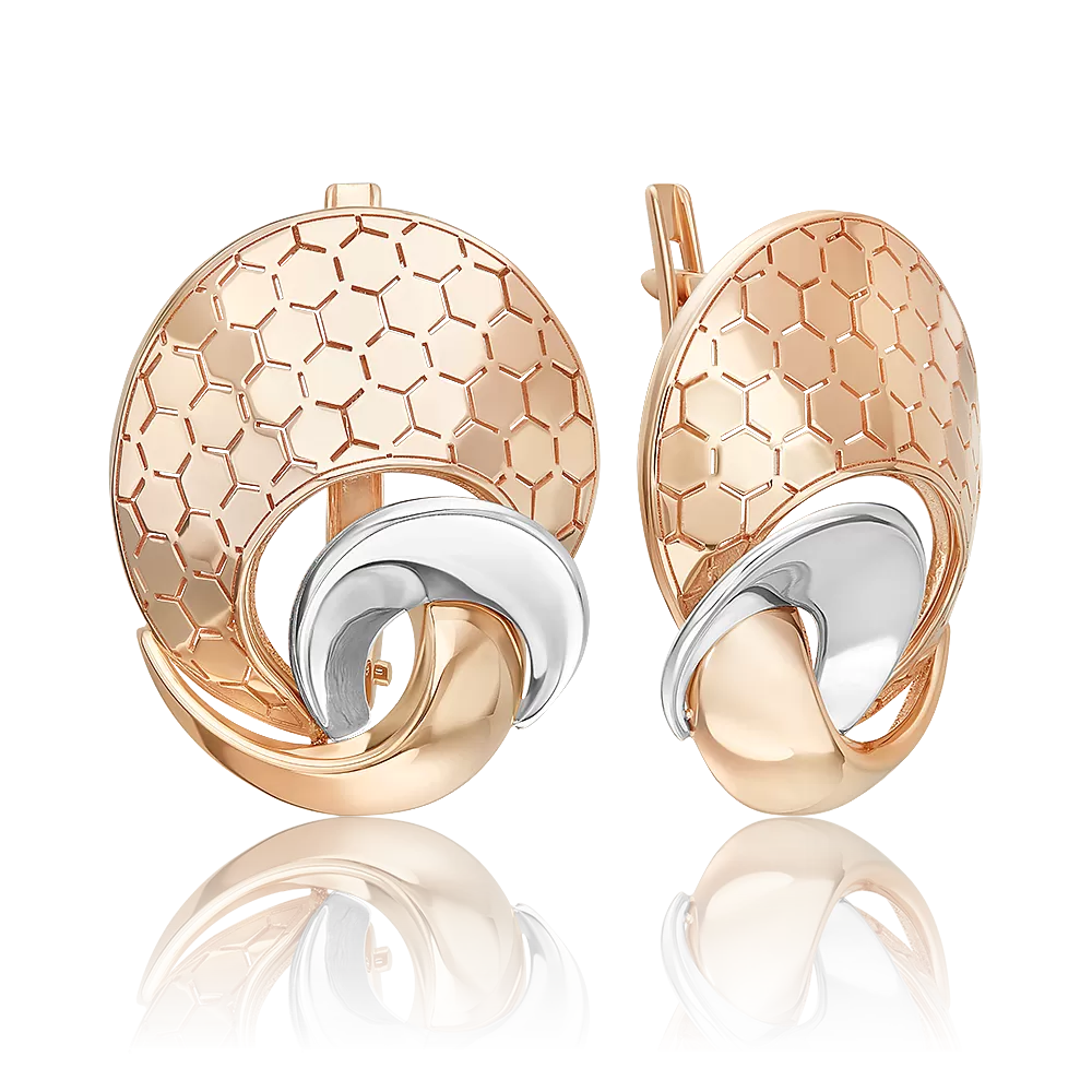 Серьги из комбинированного золота 02-5270-00-000-1111