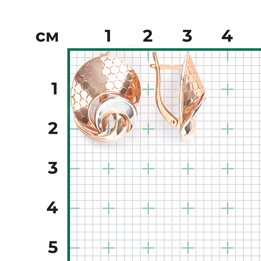 Серьги из комбинированного золота 02-5270-00-000-1111