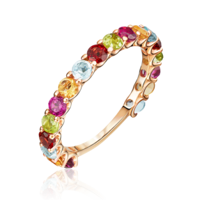 Кольцо из красного золота с миксом камней 01-5317-00-721-1110-57