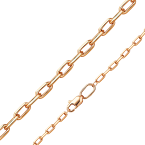 Цепь из красного золота с алмазной гранью (плетение «Якорное удлинённое») 21-4103-060-1110-17