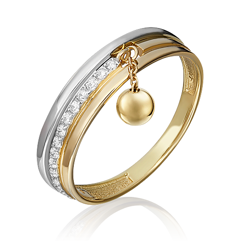 Кольцо из комбинированного золота с фианитами 01-5279-00-401-1121-24