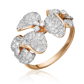 Кольцо «Триллиум» из красного золота с бриллиантами 01-1386-00-101-1110-30