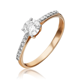 Кольцо из комбинированного золота с бриллиантами 01-1393-00-101-1111-30