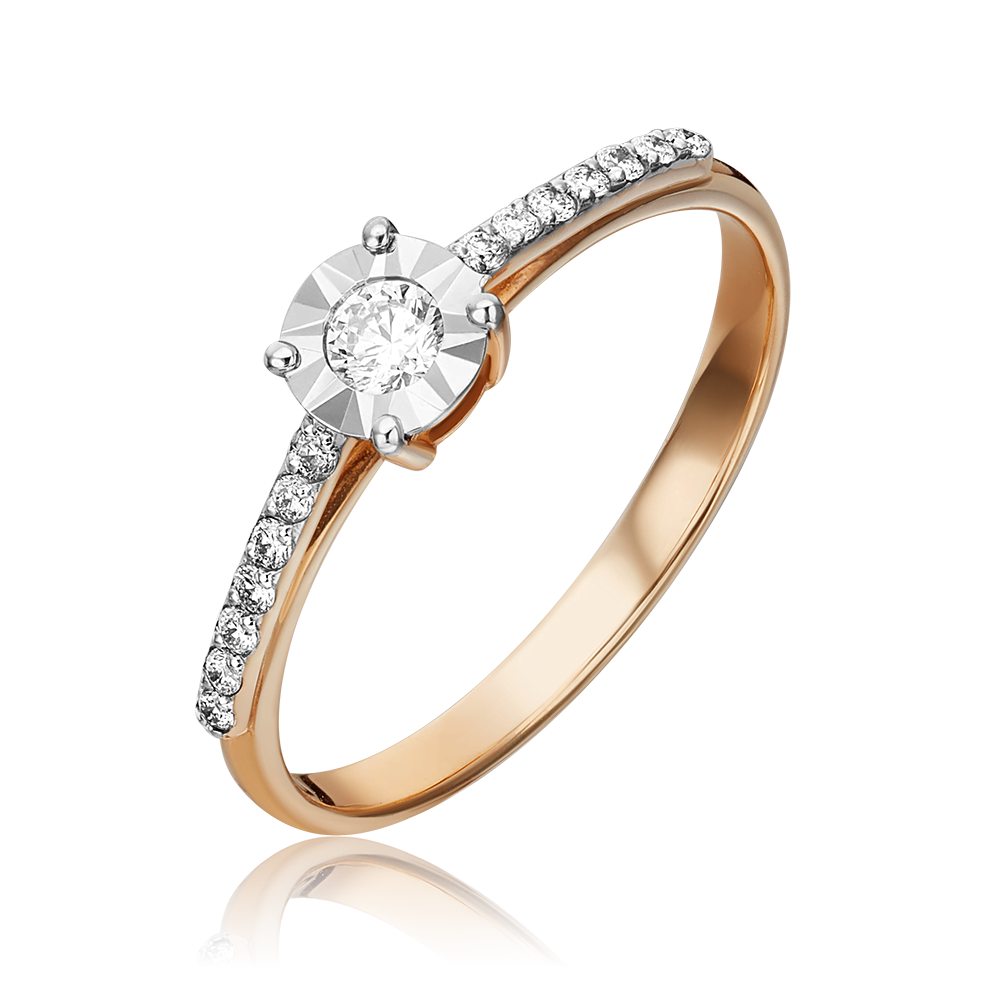 Кольцо из комбинированного золота с бриллиантами 01-1393-00-101-1111-30