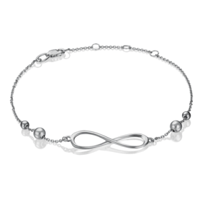 Браслет «Бесконечность» из белого золота