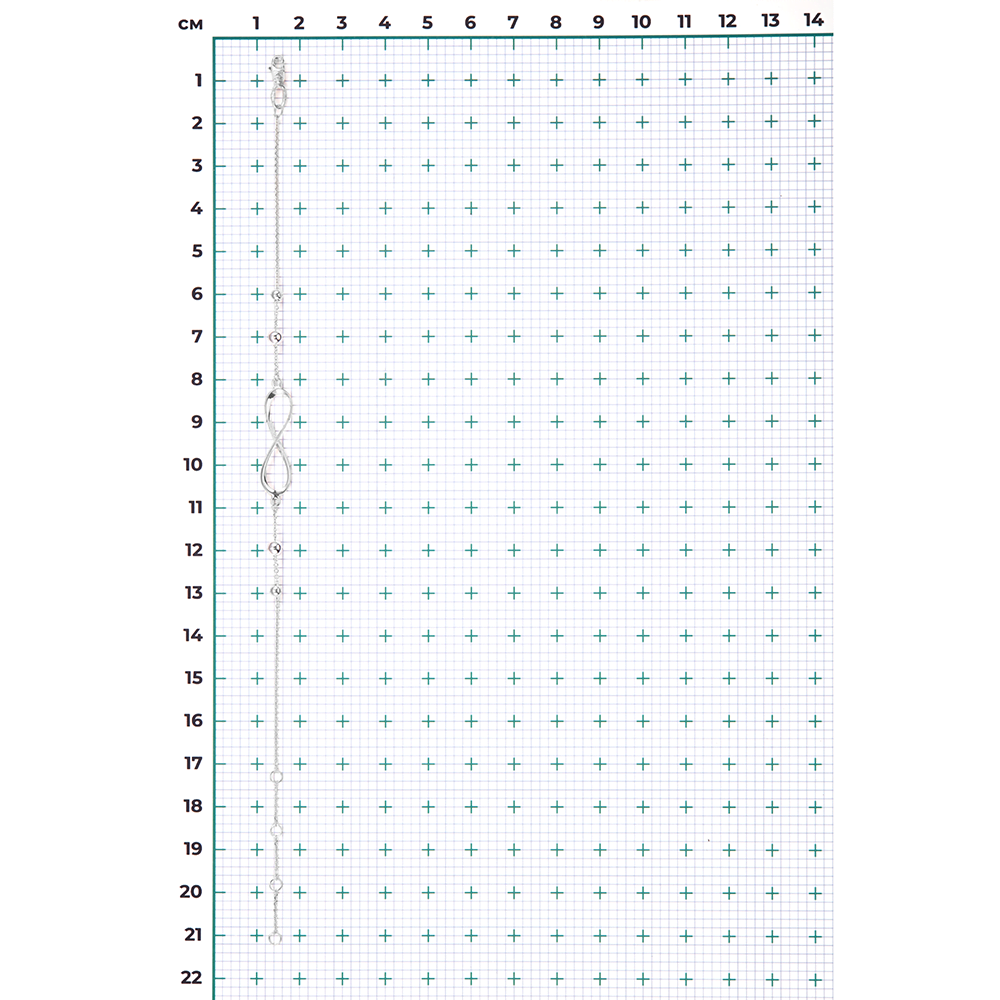 Браслет «Бесконечность» из белого золота 05-0584-00-000-1120-63