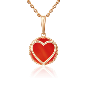 Подвеска «Пылкая любовь» из красного золота с сердоликом 03-3601-00-748-1110