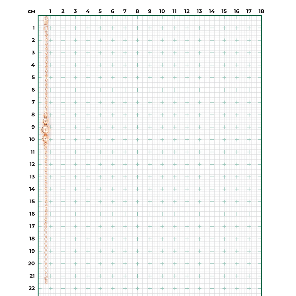 Браслет из красного золота 05-0615-00-000-1110-42