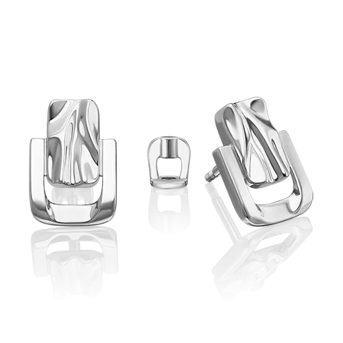 Серьги-пусеты «Притяжение» из серебра 02-4961-00-000-0200