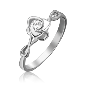 Кольцо из белого золота с бриллиантом 01-1564-00-101-1120-30