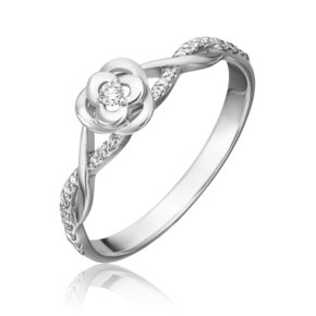 Кольцо из белого золота с бриллиантами 01-1566-00-101-1120-30