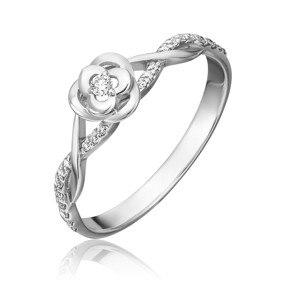 Кольцо из белого золота с бриллиантами 01-1566-00-101-1120-30