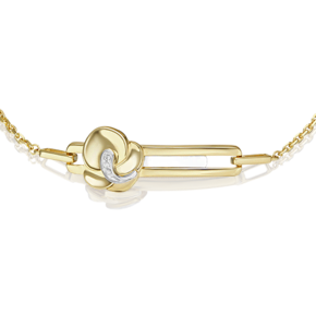 Браслет из комбинированного золота с бриллиантами 05-0740-00-101-1121