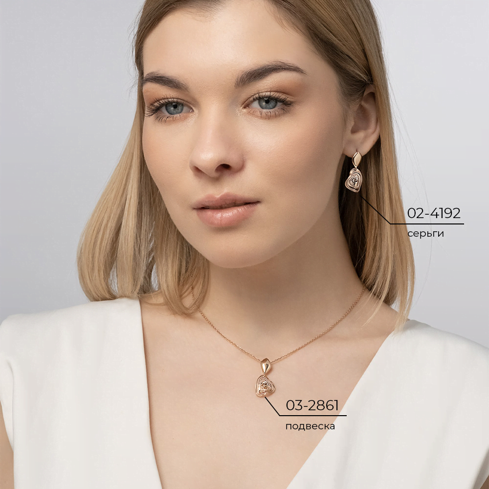 Серьги с английским замком из комбинированного золота 02-4192-00-000-1111-66