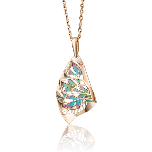 Подвеска из красного золота с эмалью 03-2753-00-000-1110-66