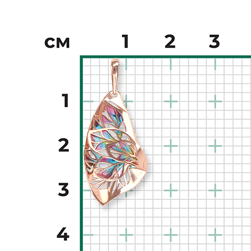 Подвеска из красного золота с эмалью 03-2753-00-000-1110-66