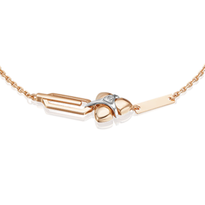 Браслет из комбинированного золота с бриллиантами 05-0730-00-101-1111