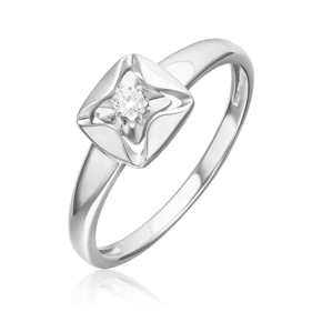 Кольцо из белого золота с бриллиантом 01-5851-00-101-1120