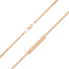 Браслет из красного золота с алмазной гранью (плетение «Двойное панцирное») 22-1703-040-1110-17