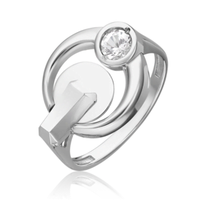 Кольцо из белого золота с натуральным топазом white 01-5620-00-201-1120