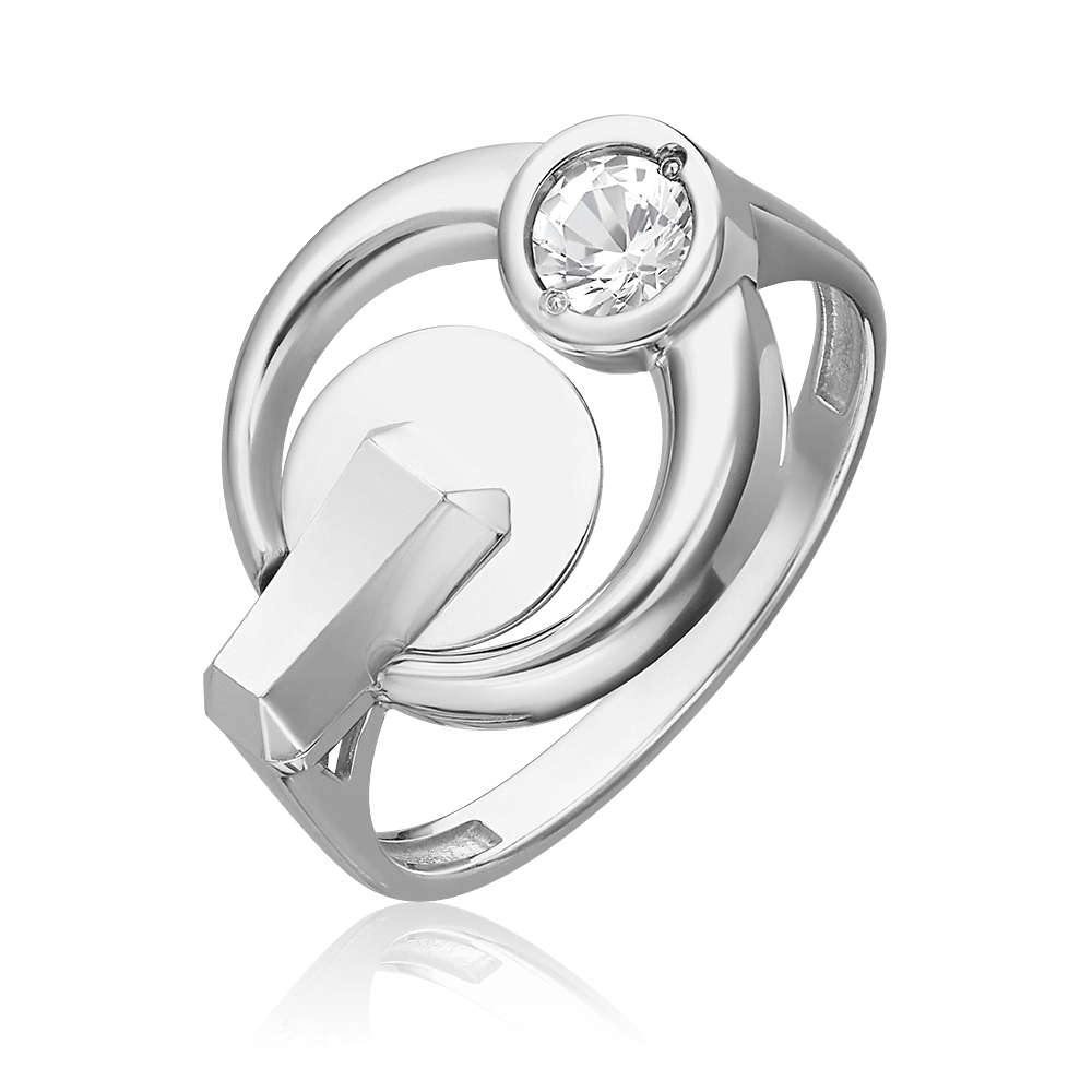 Кольцо из белого золота с натуральным топазом white 01-5620-00-201-1120