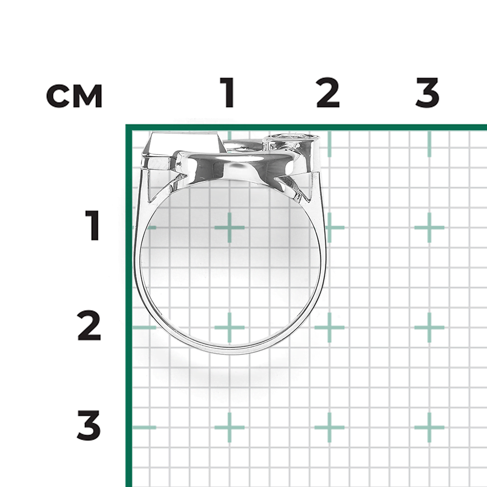 Кольцо из белого золота с натуральным топазом white 01-5620-00-201-1120
