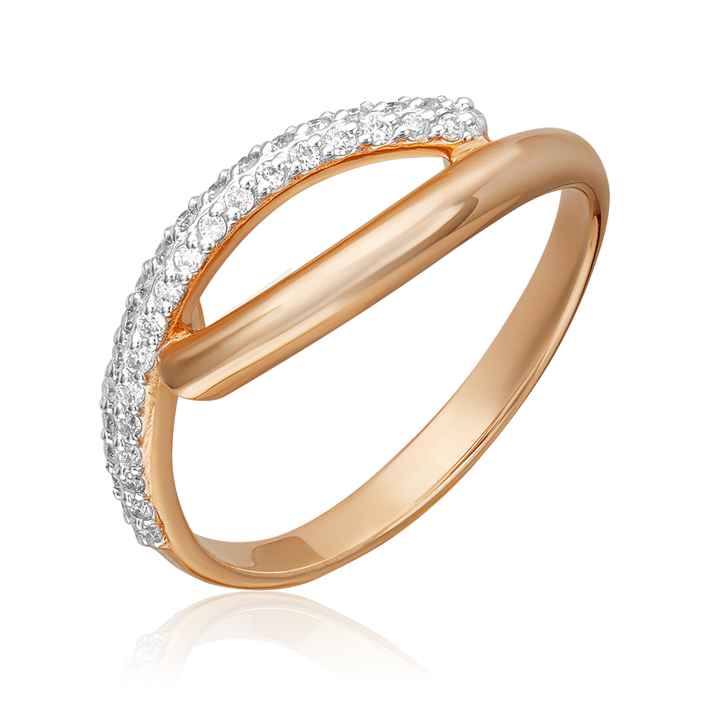 Кольцо из красного золота с бриллиантами 01-0622-00-101-1110-30