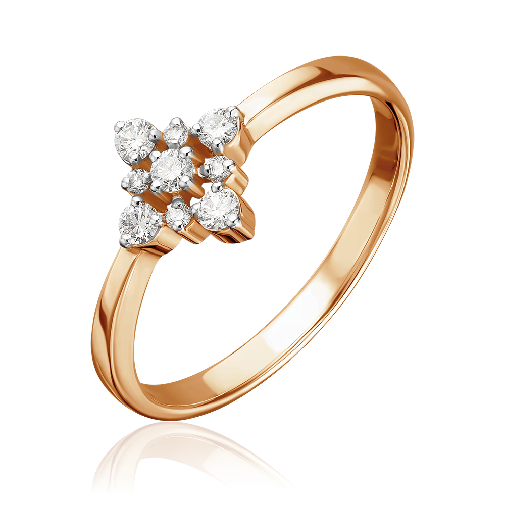 Кольцо из красного золота с бриллиантами 01-0626-00-101-1110-30