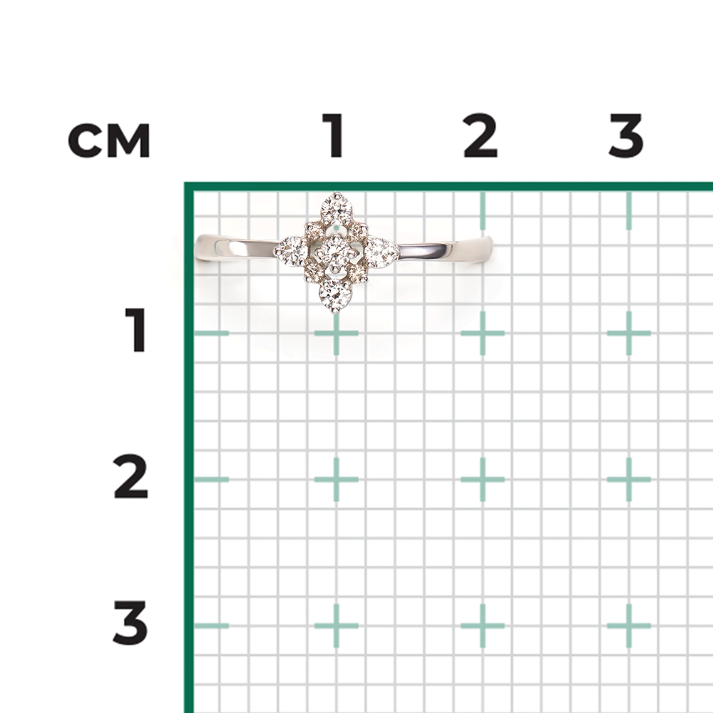 Кольцо из белого золота с бриллиантами 01-0627-00-101-1120-30