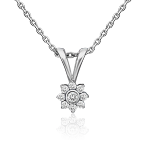 Подвеска из белого золота с бриллиантами 03-0085-00-101-1120-30