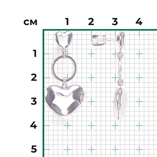 Серьги-пусеты «Эмоция» из серебра 02-4934-00-000-0200