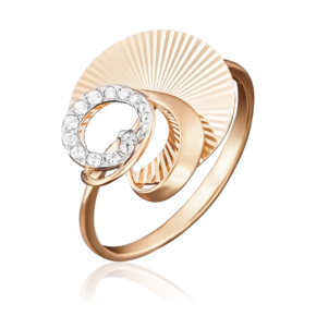 Кольцо из красного золота с фианитами 01-4946-00-401-1110-65