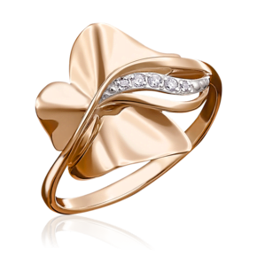 Кольцо из красного золота с фианитами 01-4991-00-401-1110-65