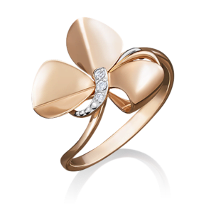 Кольцо из красного золота с фианитами 01-5035-00-401-1110-65