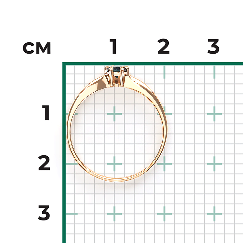Кольцо из красного золота с сапфиром 01-0525-00-102-1110-30