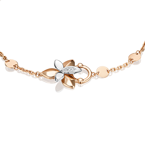 Браслет из комбинированного золота с бриллиантами 05-0732-00-101-1111