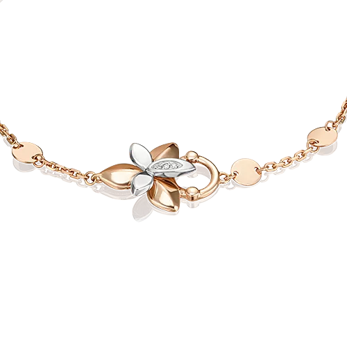 Браслет из комбинированного золота с бриллиантами 05-0732-00-101-1111