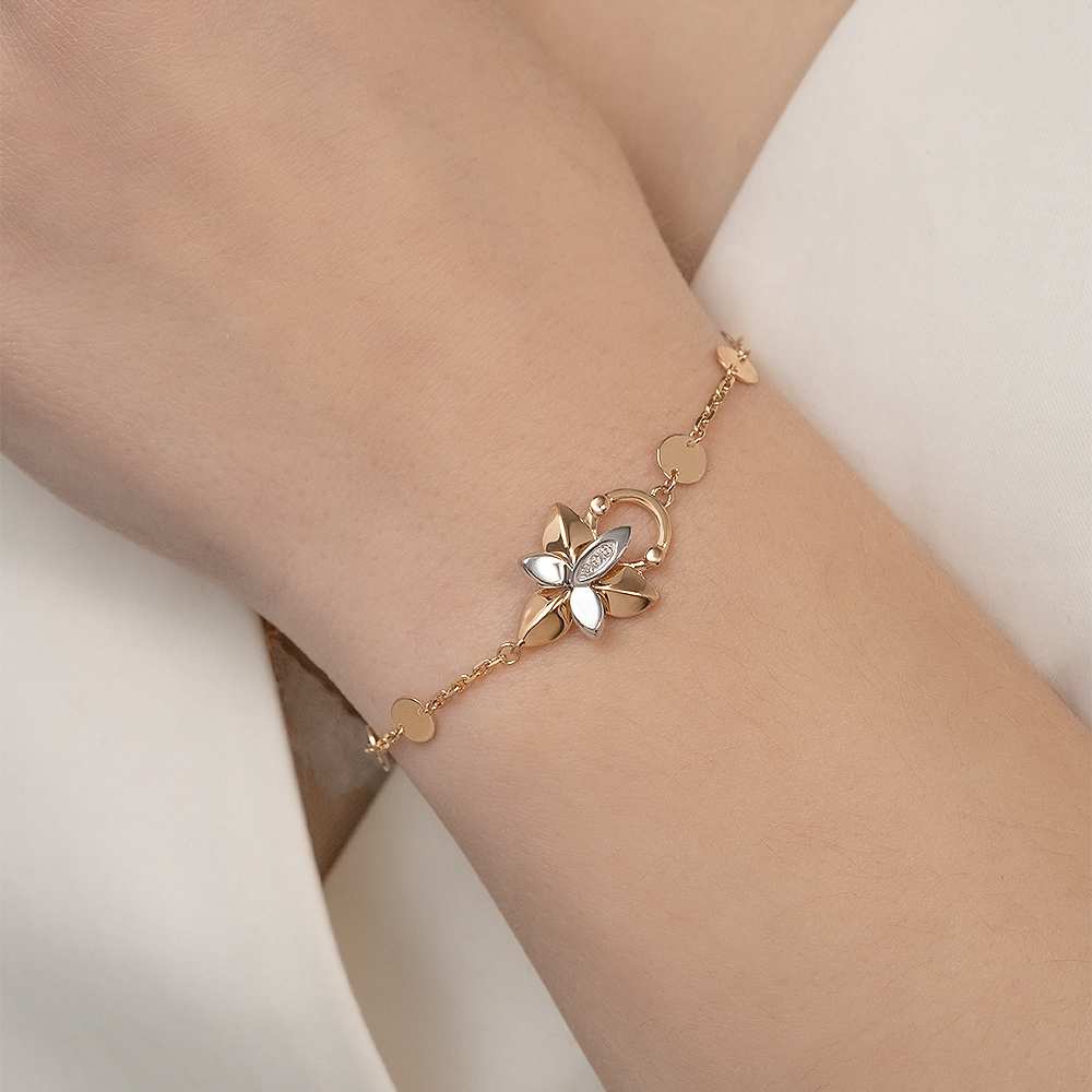 Браслет из комбинированного золота с бриллиантами 05-0732-00-101-1111