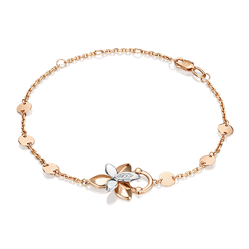 Браслет из комбинированного золота с бриллиантами 05-0732-00-101-1111