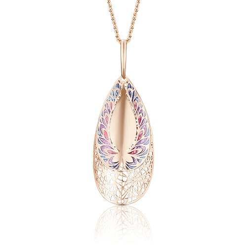 Подвеска из красного золота с эмалью 03-2589-00-000-1110-48