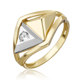 Кольцо из комбинированного золота с натуральным топазом white 01-5622-00-201-1121