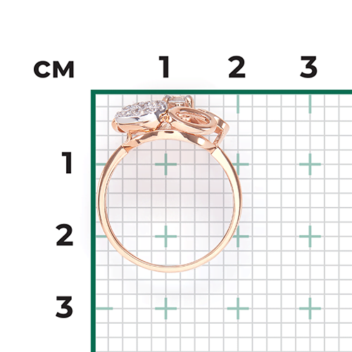 Кольцо из комбинированного золота с натуральным топазом white 01-5561-01-201-1111