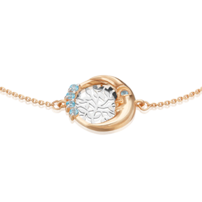 Браслет «Верный спутник» (пожелание счастья) из комбинированного золота с топазами 05-0651-00-201-1111-75